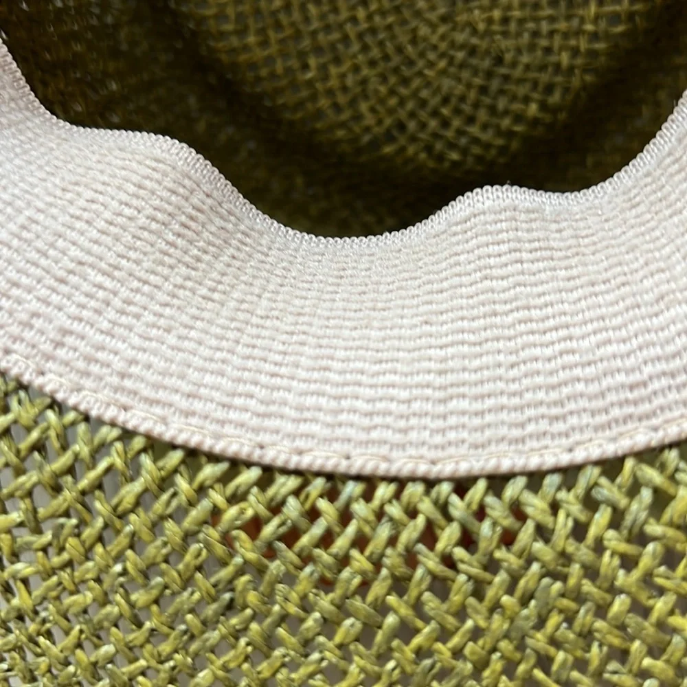 80s Cowboy Olivegreen Straw Hat Western Sun Beach Hiking Resort Travel Fall